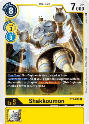 Shakkoumon, Digimon card BT3-040