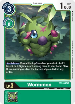 Wormmon, Digimon card BT3-047
