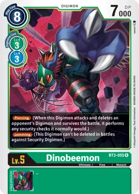 Dinobeemon, Digimon card BT3-055