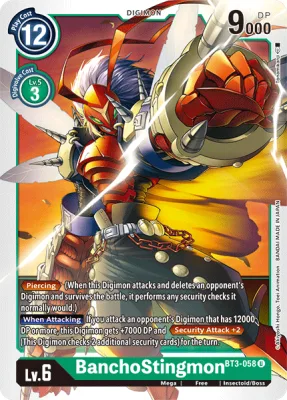 BanchoStingmon, Digimon card BT3-058