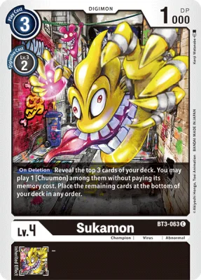 Sukamon, Digimon card BT3-063