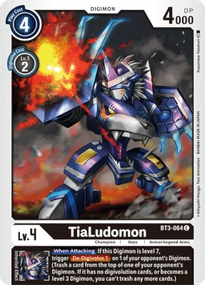 TiaLudomon, Digimon card BT3-064