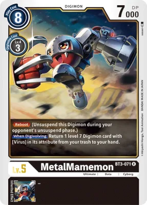 MetalMamemon, Digimon card BT3-071
