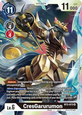 CresGarurumon, Digimon card BT3-073