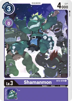 Shamanmon, Digimon card BT3-078