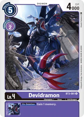 Devidramon, Digimon card BT3-081