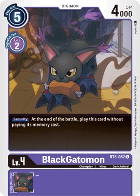 BlackGatomon, Digimon card BT3-082