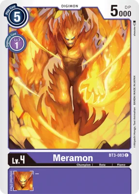 Meramon, Digimon card BT3-083