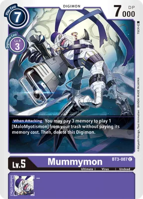 Mummymon, Digimon card BT3-087