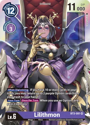 Lilithmon, Digimon card BT3-091