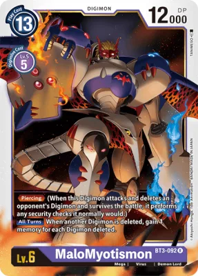 MaloMyotismon, Digimon card BT3-092