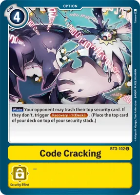 Code Cracking, Digimon card BT3-102