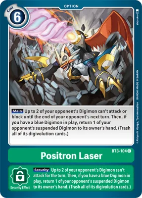 Positron Laser, Digimon card BT3-104