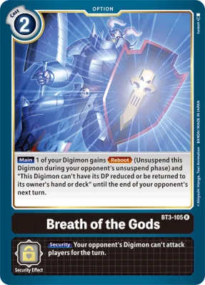 Breath of the Gods, Digimon card BT3-105