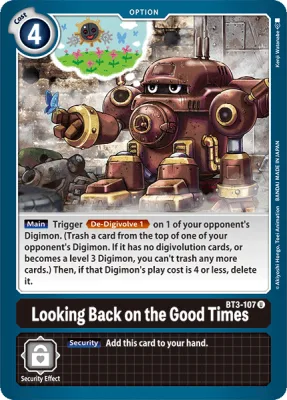 Looking Back on the Good Times, Digimon card BT3-107