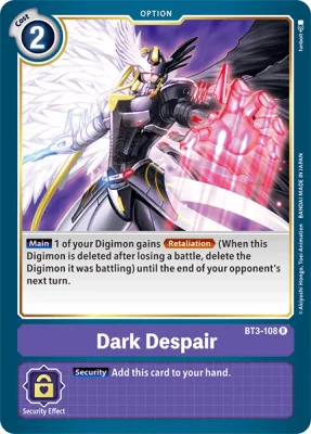 Dark Despair, Digimon card BT3-108
