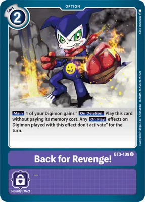 Back for Revenge!, Digimon card BT3-109