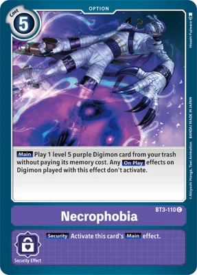 Necrophobia, Digimon card BT3-110