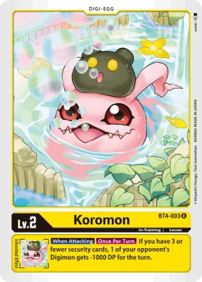 Koromon, Digimon card BT4-003