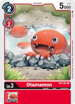 Otamamon, Digimon card BT4-007