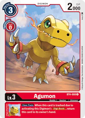 Agumon, Digimon card BT4-008