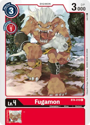 Fugamon, Digimon card BT4-010