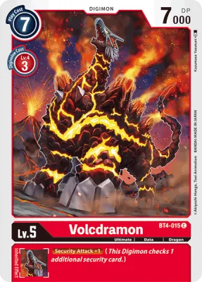 Volcdramon, Digimon card BT4-015