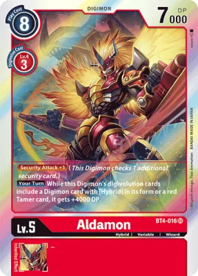 Aldamon, Digimon card BT4-016