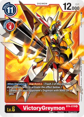 VictoryGreymon, Digimon card BT4-019