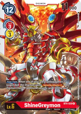 ShineGreymon, Digimon card BT4-020