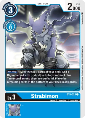 Strabimon, Digimon card BT4-023