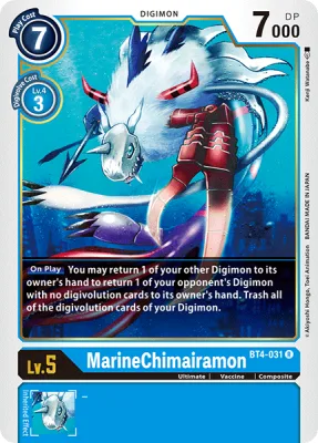 MarineChimairamon, Digimon card BT4-031