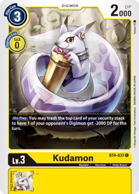 Kudamon, Digimon card BT4-037