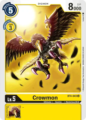 Crowmon, Digimon card BT4-043
