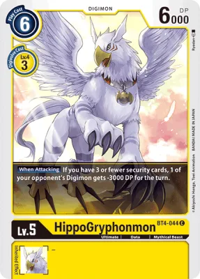 HippoGryphonmon, Digimon card BT4-044