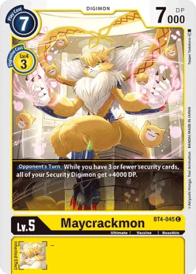 Maycrackmon, Digimon card BT4-045