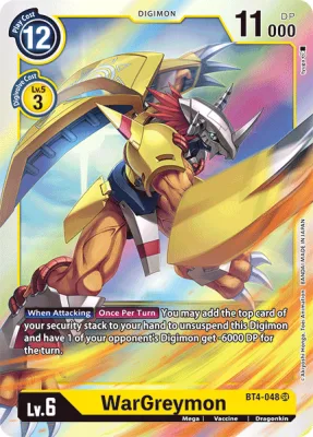 WarGreymon, Digimon card BT4-048