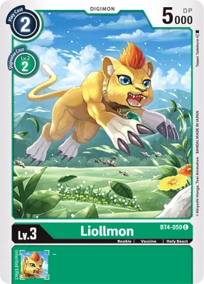 Liollmon, Digimon card BT4-050