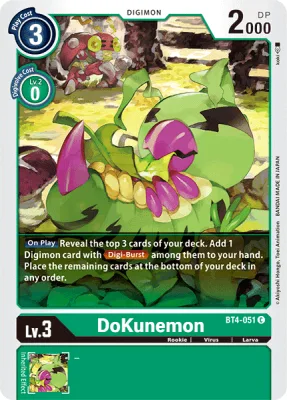 DoKunemon, Digimon card BT4-051