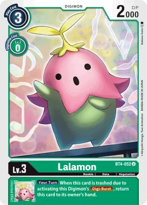 Lalamon, Digimon card BT4-052