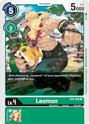 Leomon, Digimon card BT4-055
