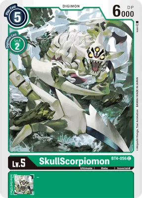 SkullScorpiomon, Digimon card BT4-056