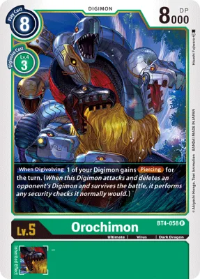 Orochimon, Digimon card BT4-058