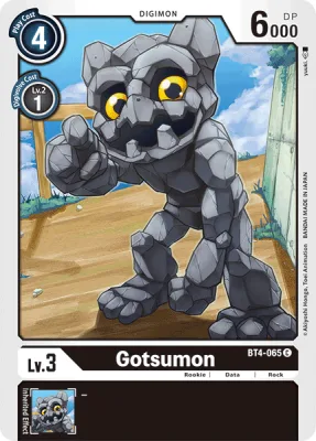 Gotsumon, Digimon card BT4-065