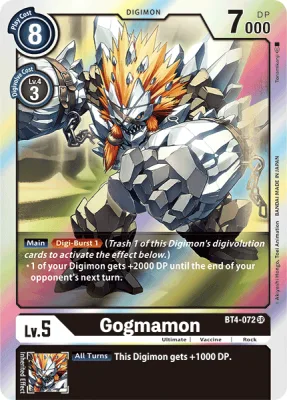 Gogmamon, Digimon card BT4-072