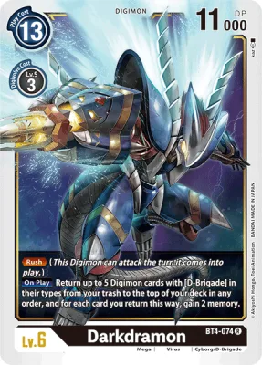 Darkdramon, Digimon card BT4-074