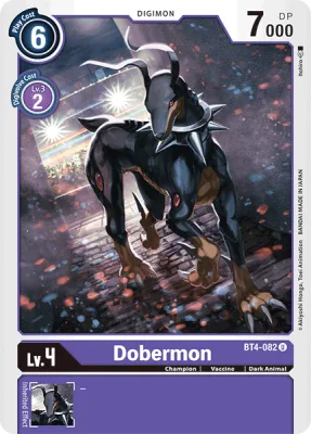 Dobermon, Digimon card BT4-082