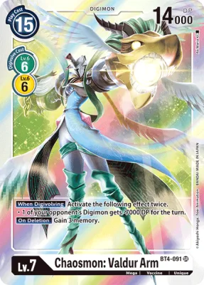 Chaosmon: Valdur Arm, Digimon card BT4-091
