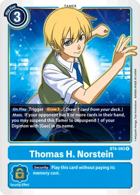 Thomas H. Norstein, Digimon card BT4-093