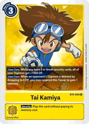 Tai Kamiya, Digimon card BT4-094
